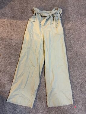 a new day Pale Green Paperbag Waist Pants- 8